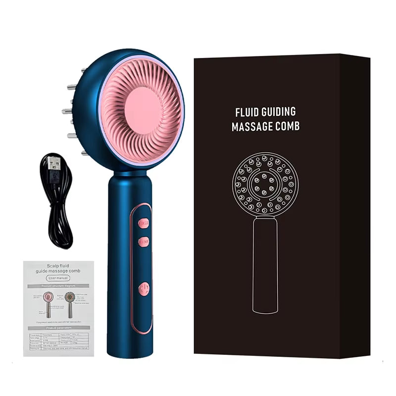 Electric Vibration Massage Comb Portable Hair Follicle Comb Scalp Oil Liquid Applicator Head Massager Hair Growth anti Loss Care