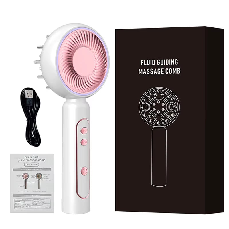 Electric Vibration Massage Comb Portable Hair Follicle Comb Scalp Oil Liquid Applicator Head Massager Hair Growth anti Loss Care